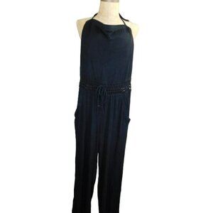 Robin Piccone Size M Medium Black One Piece Romper Pants Boho